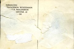 Francesca Woodman: invito per la mostra "Immagini", 20 marzo 1978