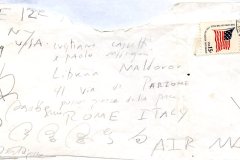 Francesca Woodman: busta per lettera inviata a Cristiano (Giuseppe) Casetti e Paolo Missigoi