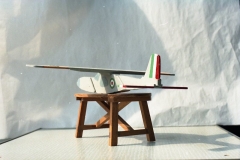 A21 8425 Roma marzo 1996 Seguito del modellino biplano quadrimotore di cui alle precedenti fotografie, di uguale destinazione (aliante).