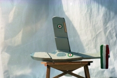 A21 8429 Roma marzo 1996 Seguito del modellino biplano quadrimotore di cui alle precedenti fotografie, di uguale destinazione (aliante).