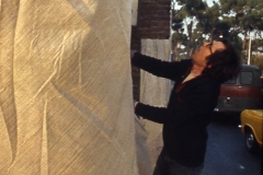 Vittorio Biffani Christo The Wall, wrapped Roman Wall via Veneto & villa Borghese, Rome 26 gennaio 1974-12