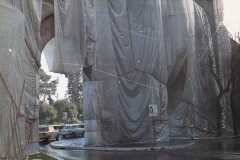 z Gianni Termorshuizen Christo The Wall, wrapped Roman Wall via Veneto & villa Borghese, Rome 20